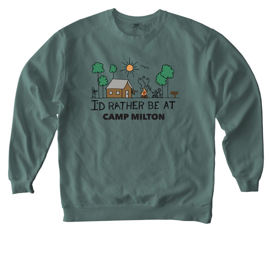 I'd Rather Be..., a Blue Spruce Comfort Colors Crewneck Sweatshirt