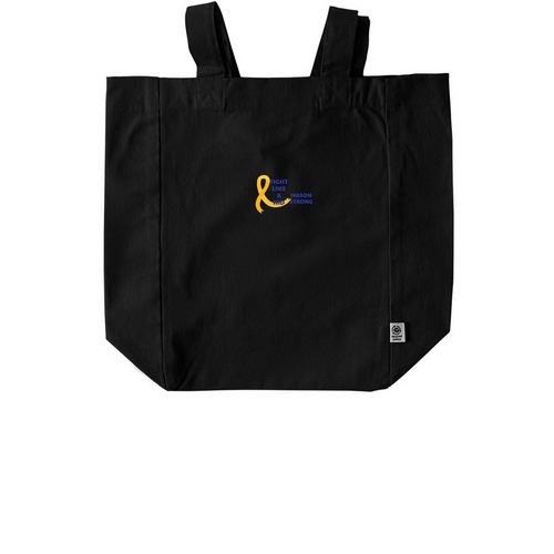 Fight like a kid, a Black Recycled Cotton Tote Bag