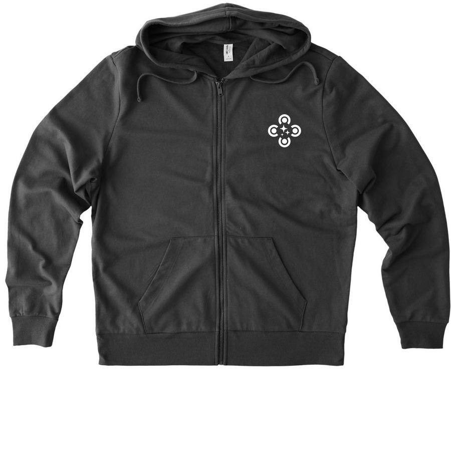 LiftED Full-Zip Hoodie, a Terrain Grey Allmade Organic French Terry Zip Up Hoodie