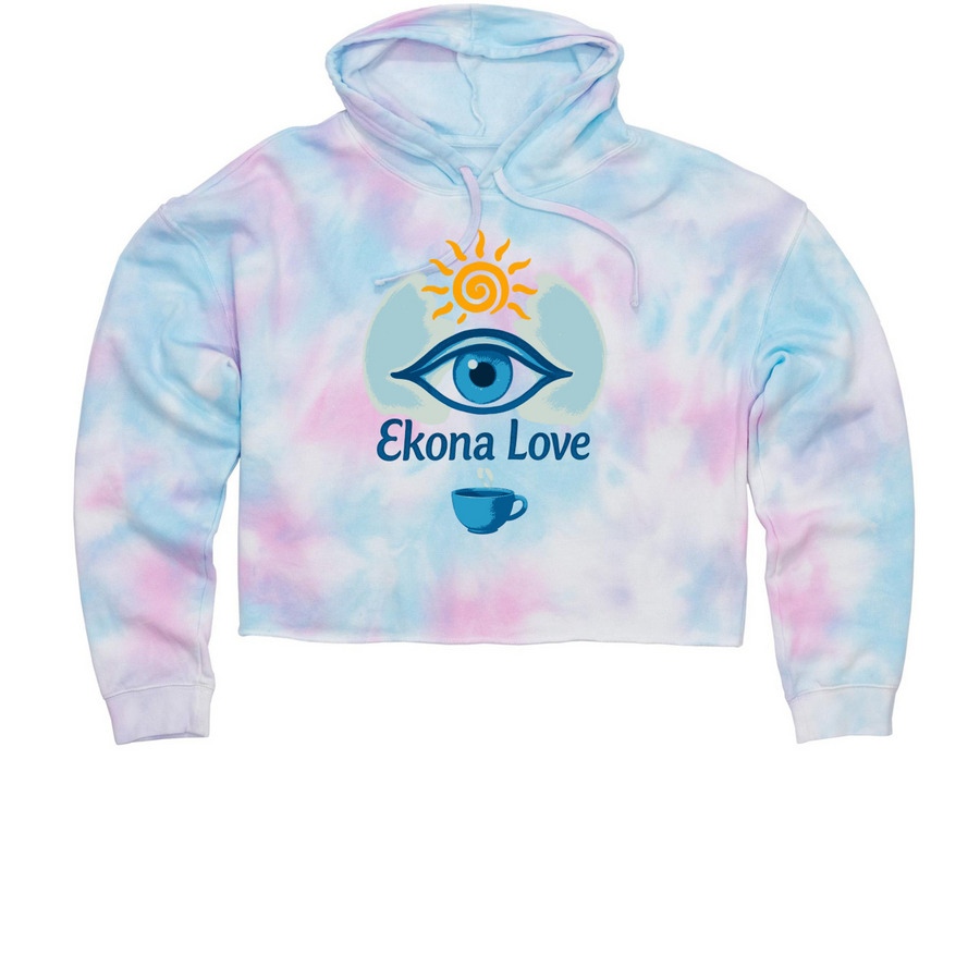 Ekona Love Swag, a Cotton Candy Women?s Tie Dye Cropped Hoodie