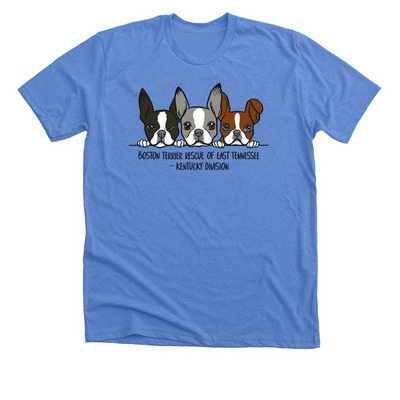 Boston Terrier Rescue -&nbsp;Kentucky Division, a Heather Columbia Blue Premium Unisex Tee