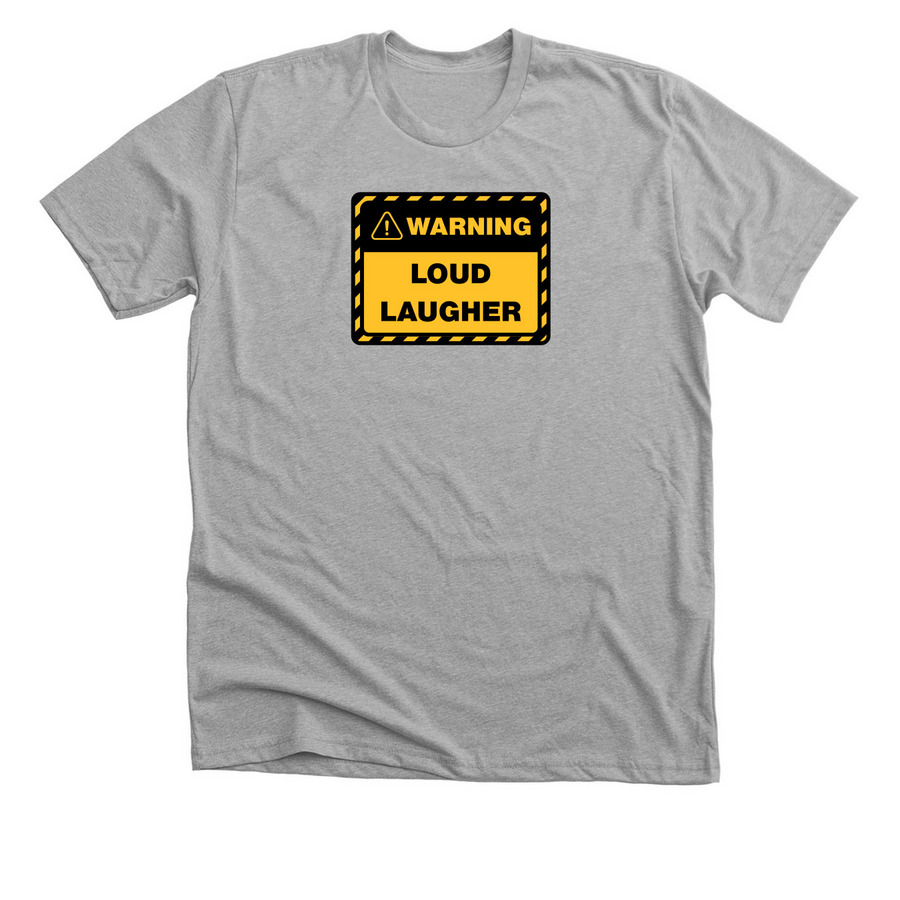 Laughter Warning!, a Athletic Heather Premium Unisex Tee