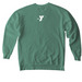 Camp Becket (White Print), a Light Green Comfort Colors Crewneck Sweatshirt (back-view)