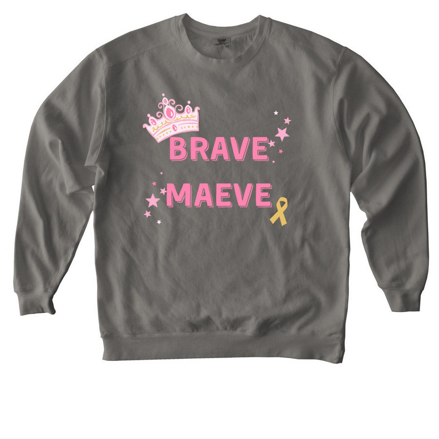 Brave Maeve&nbsp;, a Grey Comfort Colors Crewneck Sweatshirt
