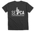 SE PCA Apparel, a Dark Grey Heather Premium V-Neck Tee (back-view)