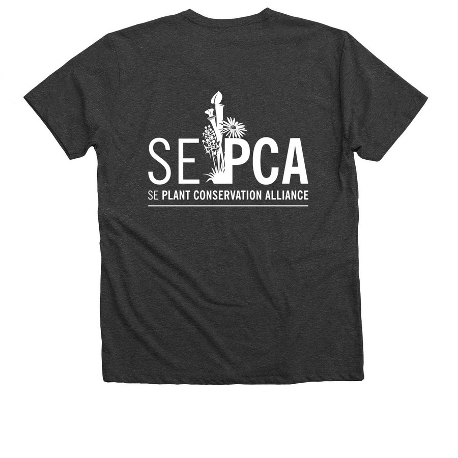 SE PCA Apparel, a Dark Grey Heather Premium V-Neck Tee (back-view)