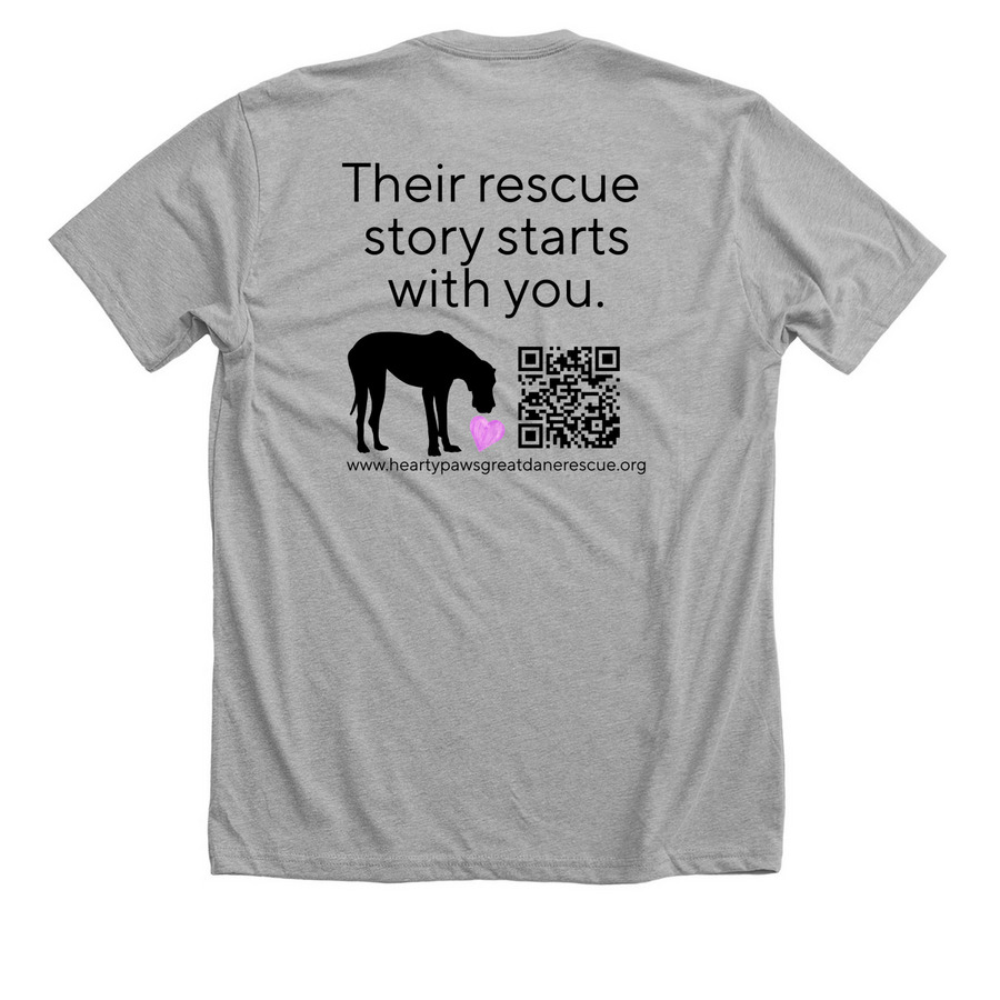 Hearty Paws 2026 Merch, a Athletic Heather Premium Unisex Tee (back-view)