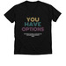 You Have Options CAM 2023 Shirt, a Solid Black Blend Premium V-Neck Tee