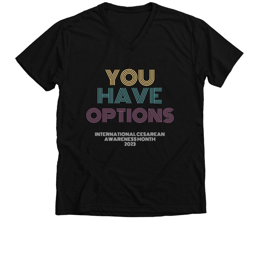You Have Options CAM 2023 Shirt, a Solid Black Blend Premium V-Neck Tee