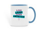 Live Laugh Love Abortion&nbsp;?, a Light Blue Two-Tone Ceramic Mug