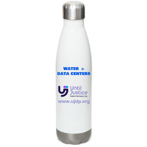 Water > Data Centers water bottles, a White Stainless Steel Water Bottle
