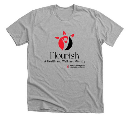 Flourish: a health and wellness ministry, a Athletic Heather Premium Unisex Tee