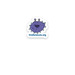 Mattie The Mast Cell Sticker, a White Kiss Cut Sticker