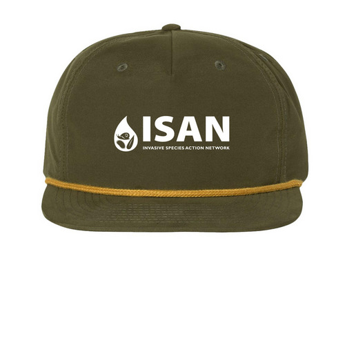 ISAN Logo, a Loden/ Amber Gold Printed Umpqua Snapback Cap