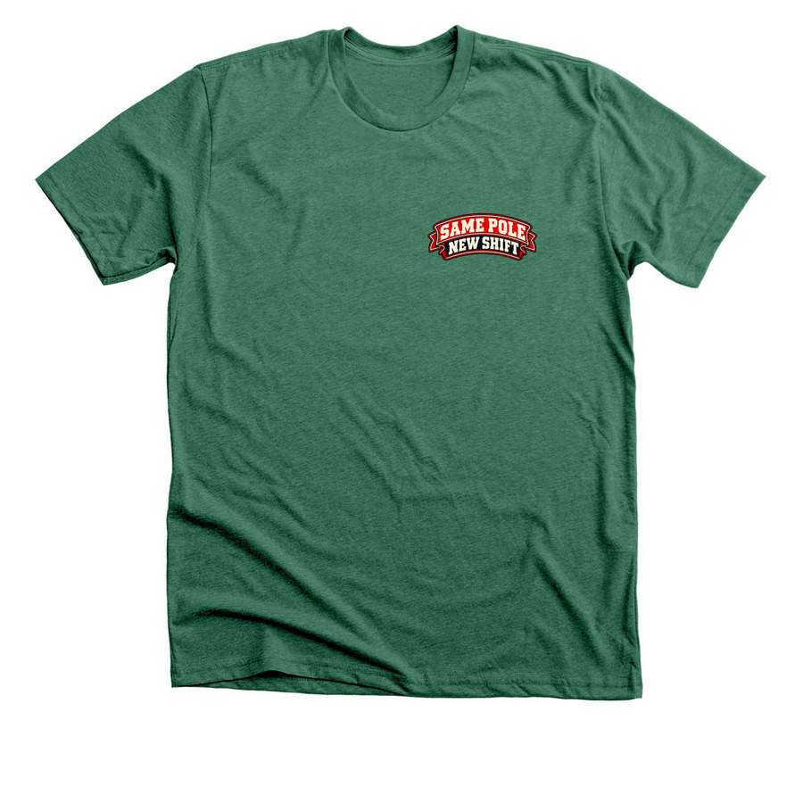 Mac 2?s to Firehouse #2, a Heather Grass Green Premium Unisex Tee