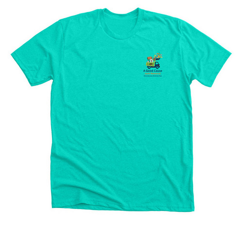 LOT 2540: A Good Cause, a Heather Sea Green Premium Unisex Tee