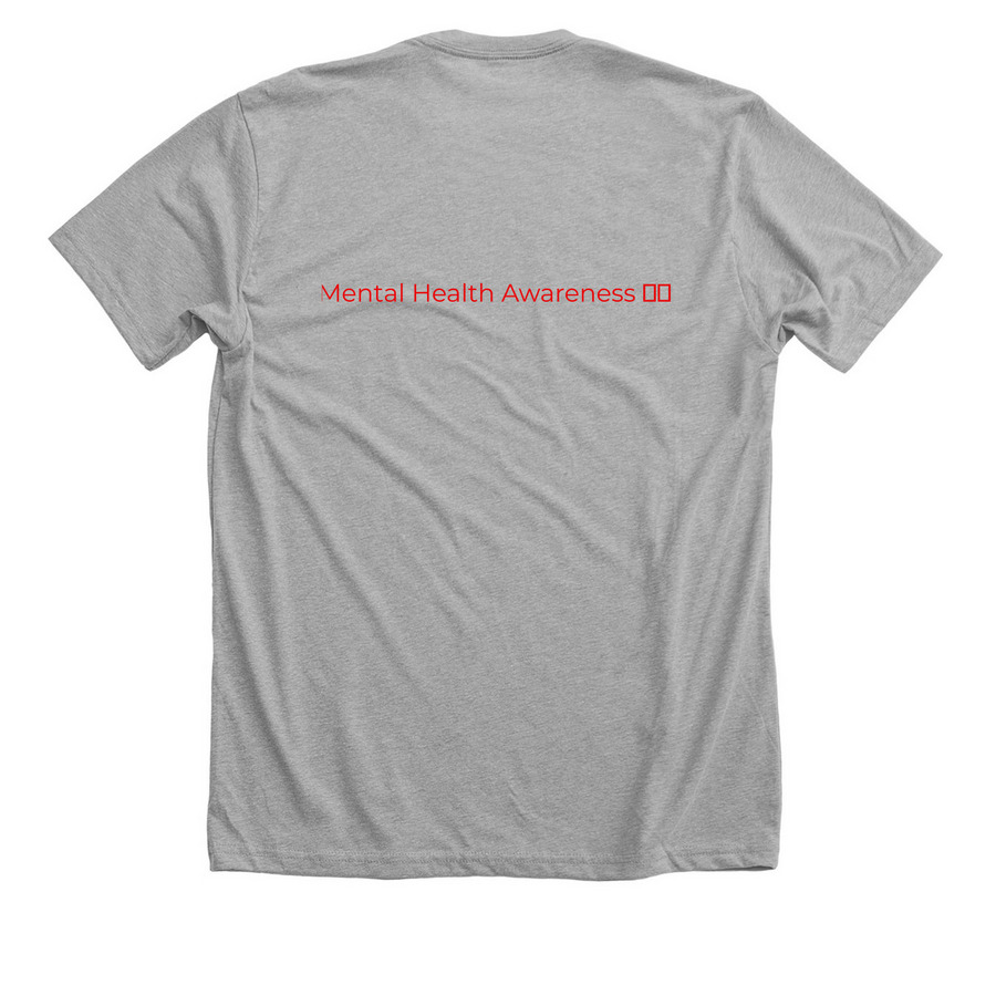 You're Not Alone&nbsp;, a Athletic Heather Premium Unisex Tee (back-view)