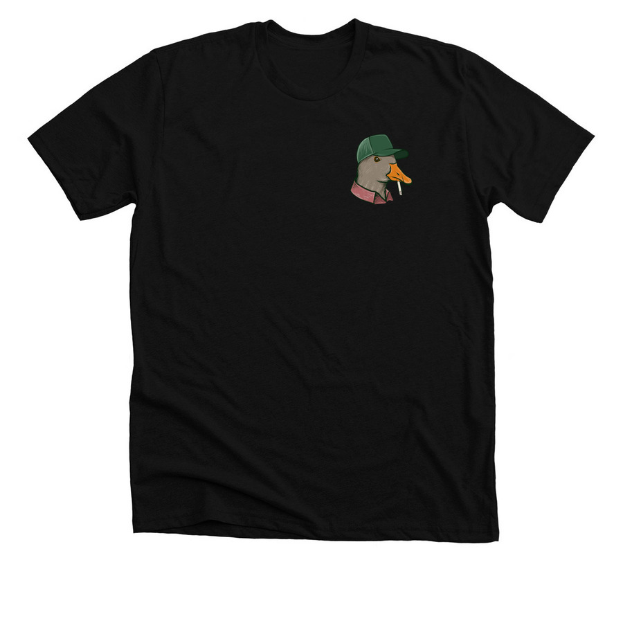 Green "Wild Goose Repair" Design, a Solid Black Blend Premium Unisex Tee