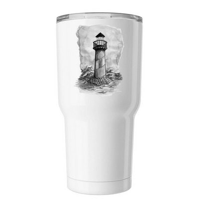 Lighthouse Tumbler, a White Insulated Tumbler