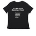 2025 TSDC Shirt, a Black Women's Relaxed V-Neck Tee (back-view)