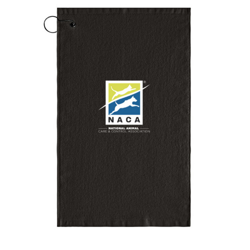 NACA Golf Towel, a Black Golf Towel