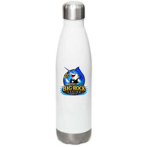Big Rock Water Bottle, a White Stainless Steel Water Bottle