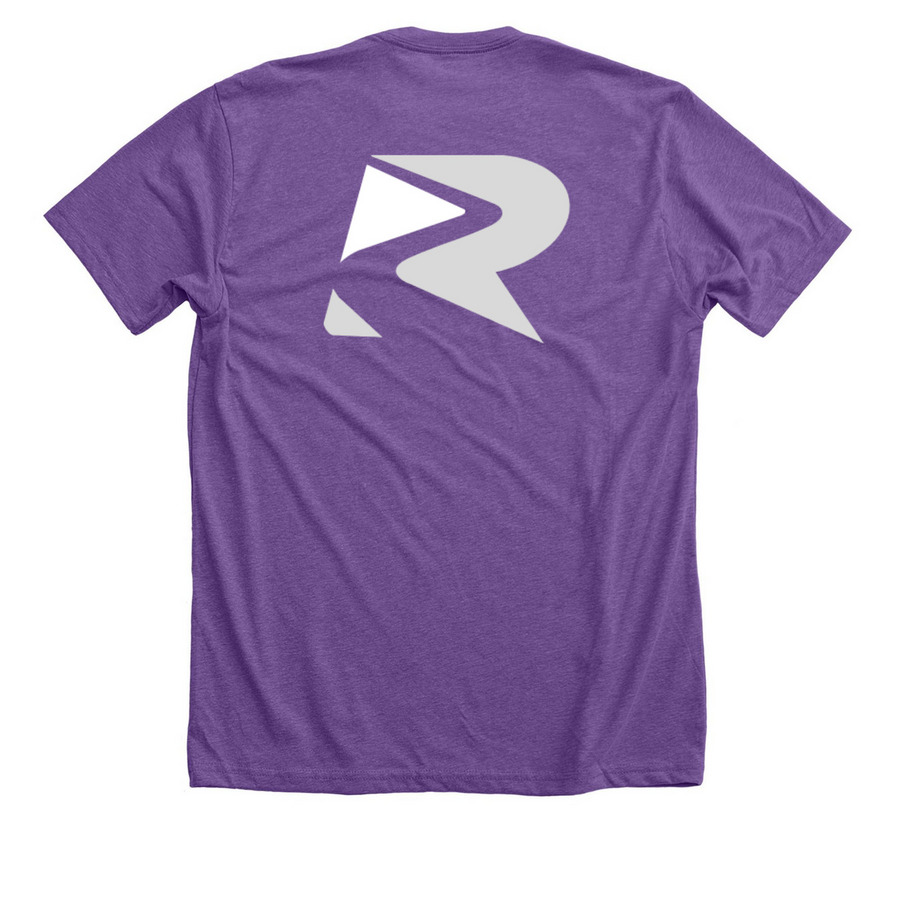 Racing for Memories, a Heather Team Purple Premium Unisex Tee (back-view)