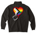cozy pride, a Black Midweight Quarter Zip Pullover (back-view)
