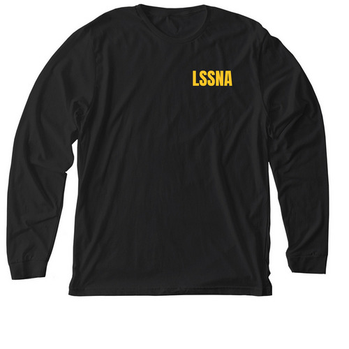 Long Sleeve LSSNA Logo (on back), a Solid Black Blend Premium Long Sleeve Tee