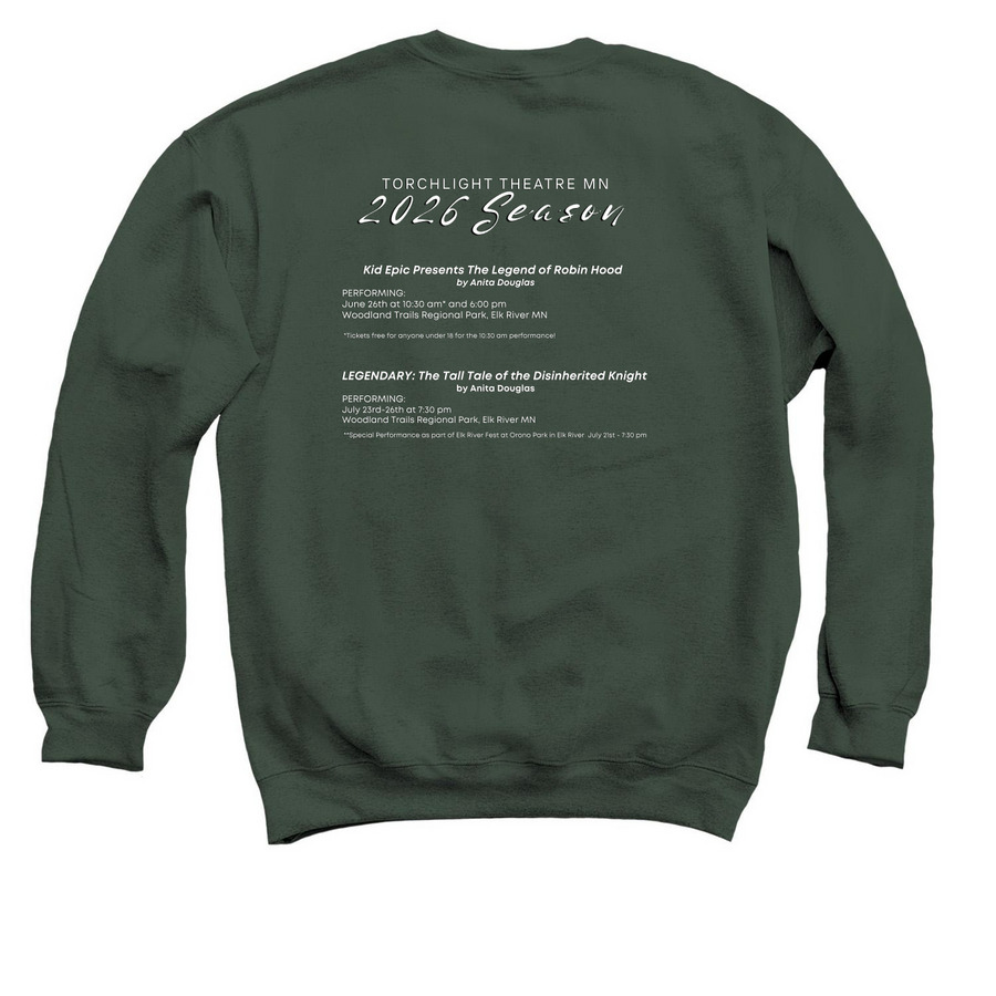 Torchlight Season 2026: Heroes and Villains, a Forest Crewneck Sweatshirt (back-view)