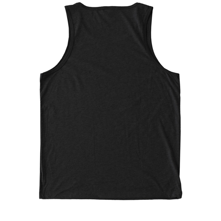 Tank Tops w/o Back Design, a Deep Black Allmade Eco Triblend Tank (back-view)