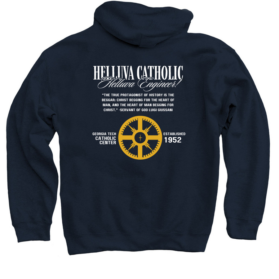 GTCC 2026 Hoodie, a Navy Pullover Hoodie (back-view)
