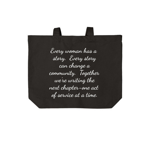 WE ARE GFWC Tote bag, a Deep Black Cotton Canvas Tote Bag