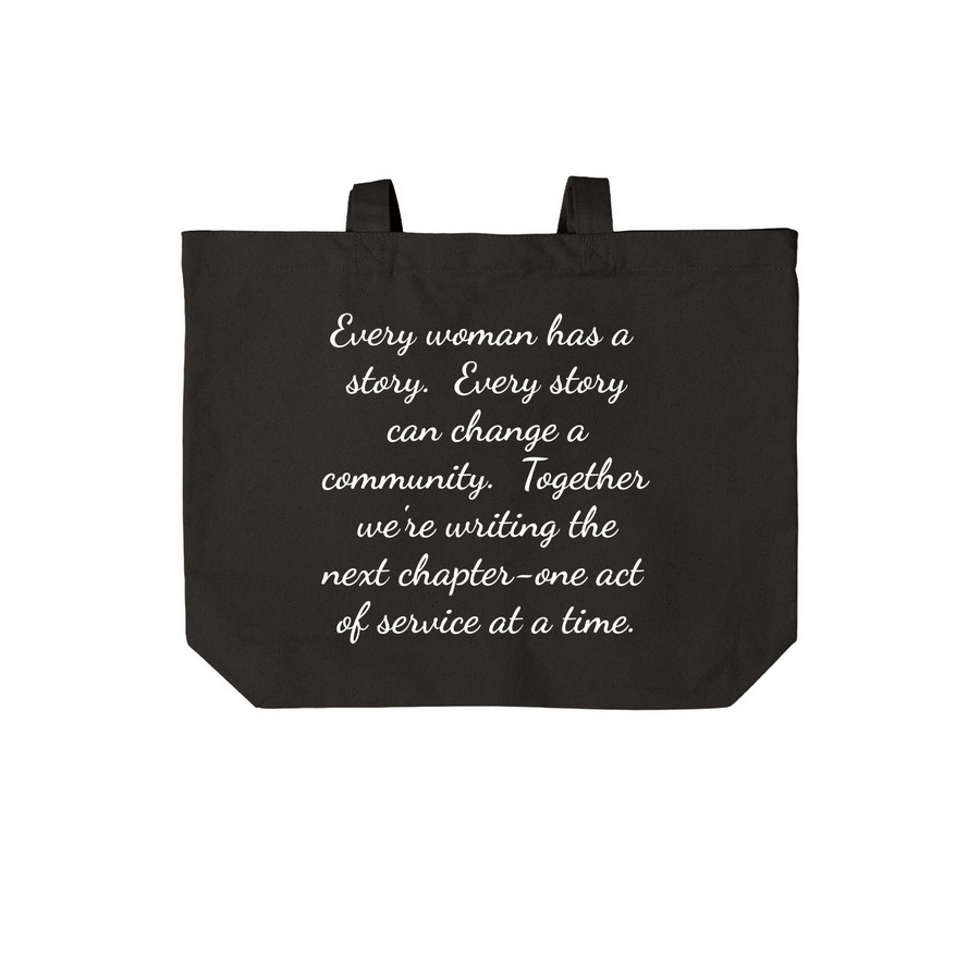 WE ARE GFWC Tote bag, a Deep Black Cotton Canvas Tote Bag