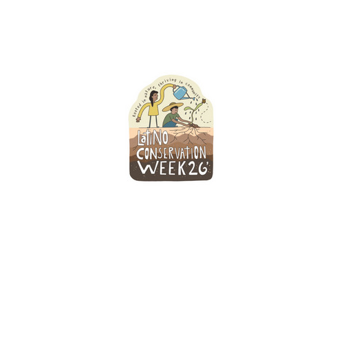 Latino Conservation Week '26 Sticker, a White Kiss Cut Sticker
