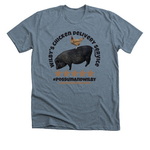 Wilby's Chicken Delivery, a Heather Slate Premium Unisex Tee