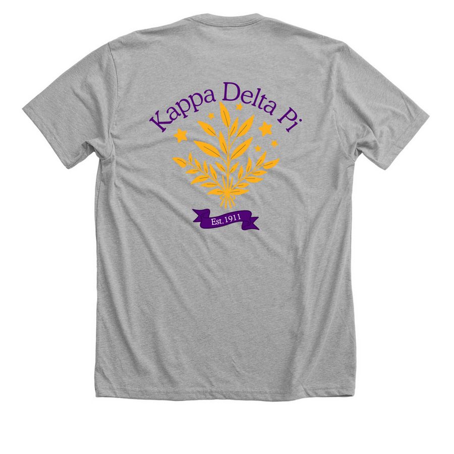 KDP Bouquet Design, a Athletic Heather Premium Unisex Tee (back-view)