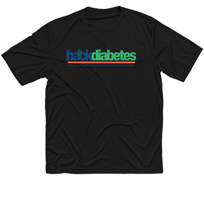 HackDiabetes, a Black Classic Performance Tee