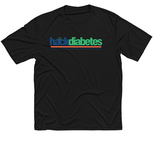 HackDiabetes, a Black Classic Performance Tee