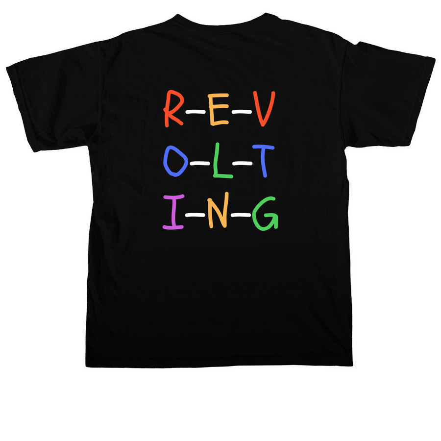 Matilda - Revolting, a Black Comfort Colors Unisex Tee (back-view)