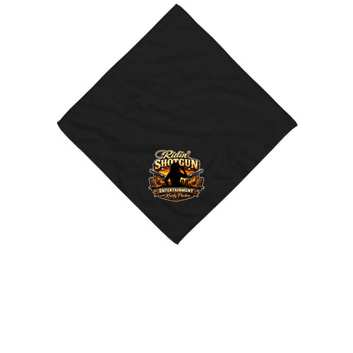 Ridin' Shotgun Bandana | Full Color&nbsp;, a Black Cotton Bandana