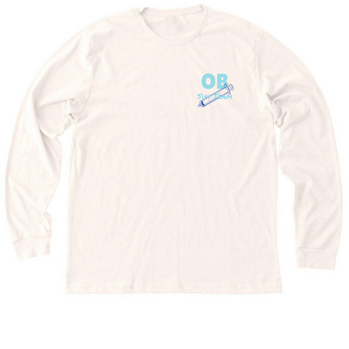Sim Team Shirt - Off White Draw Sheet, a Heather Natural Premium Long Sleeve Tee