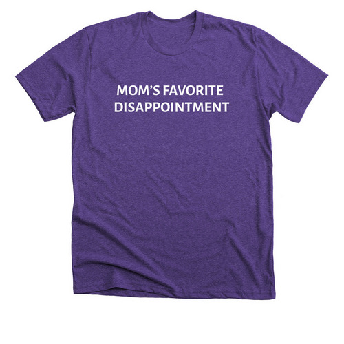 Mom?s favorite&nbsp;, a Heather Team Purple Premium Unisex Tee