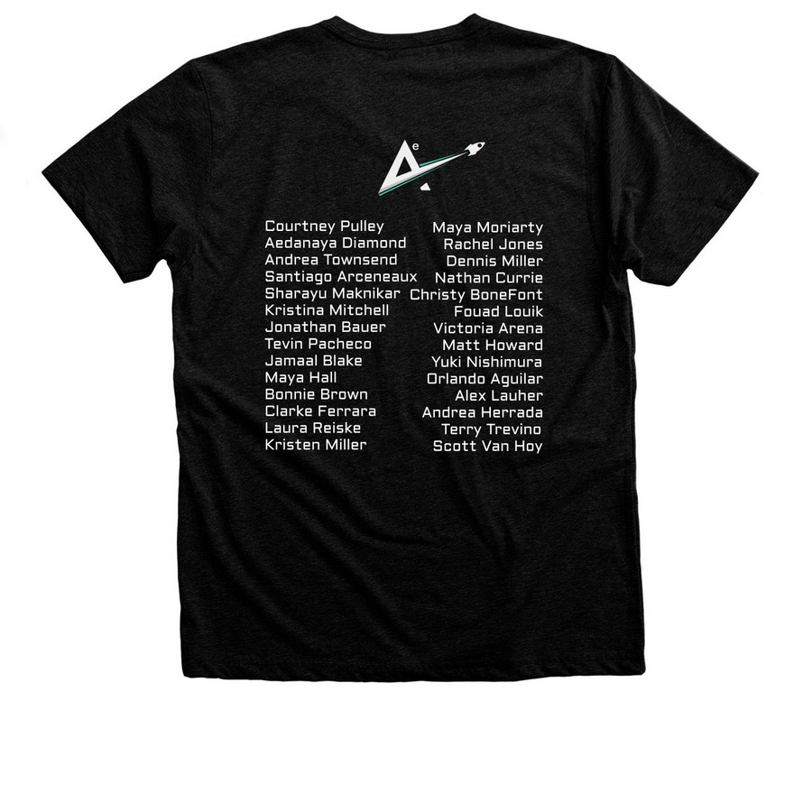 ARG-1E Mission Shirt (Updated), a Black Heather Premium Unisex Tee (back-view)