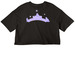 JazCatCove Lupus Awareness (Black Crops), a Black Women?s Cropped Cotton Tee (back-view)