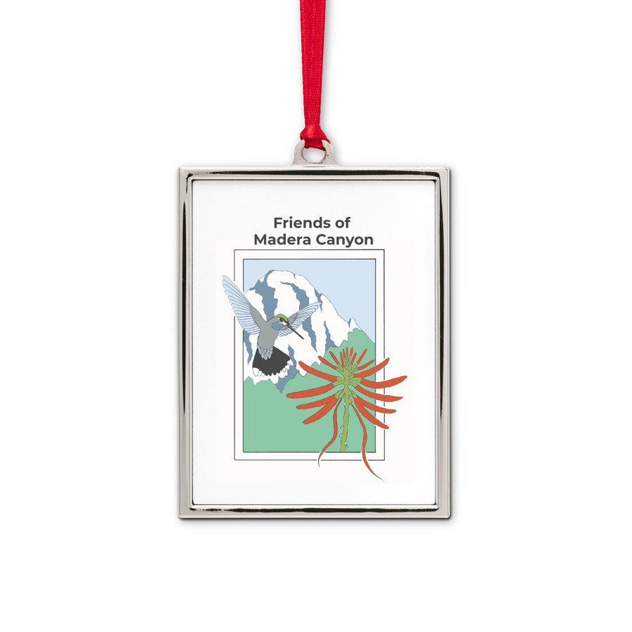 Friends of Madera Canyon, a White Silver Portrait Frame Ornament