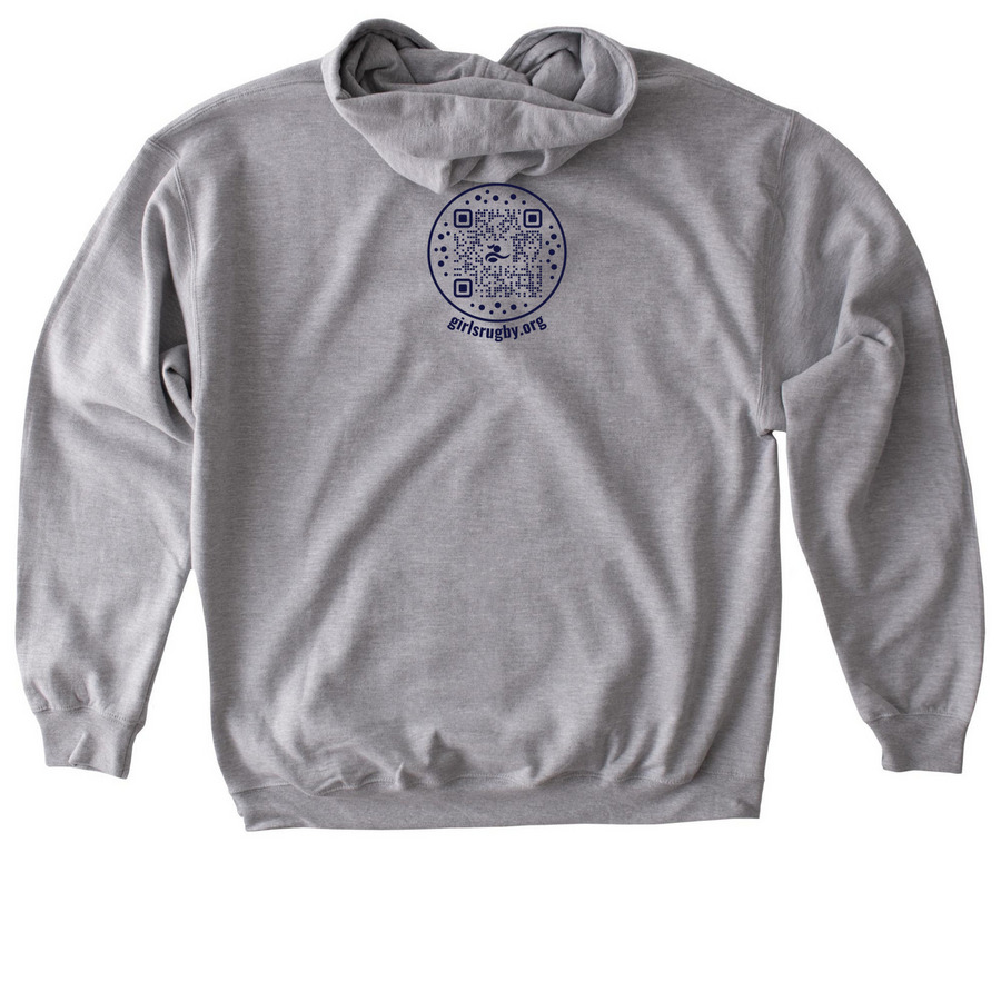 Girls Rugby Light Sweatshirts, a Sport Grey Gildan Softstyle Pullover Hoodie (back-view)