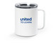 Travel Mug, a White Stainless Steel Travel Mug