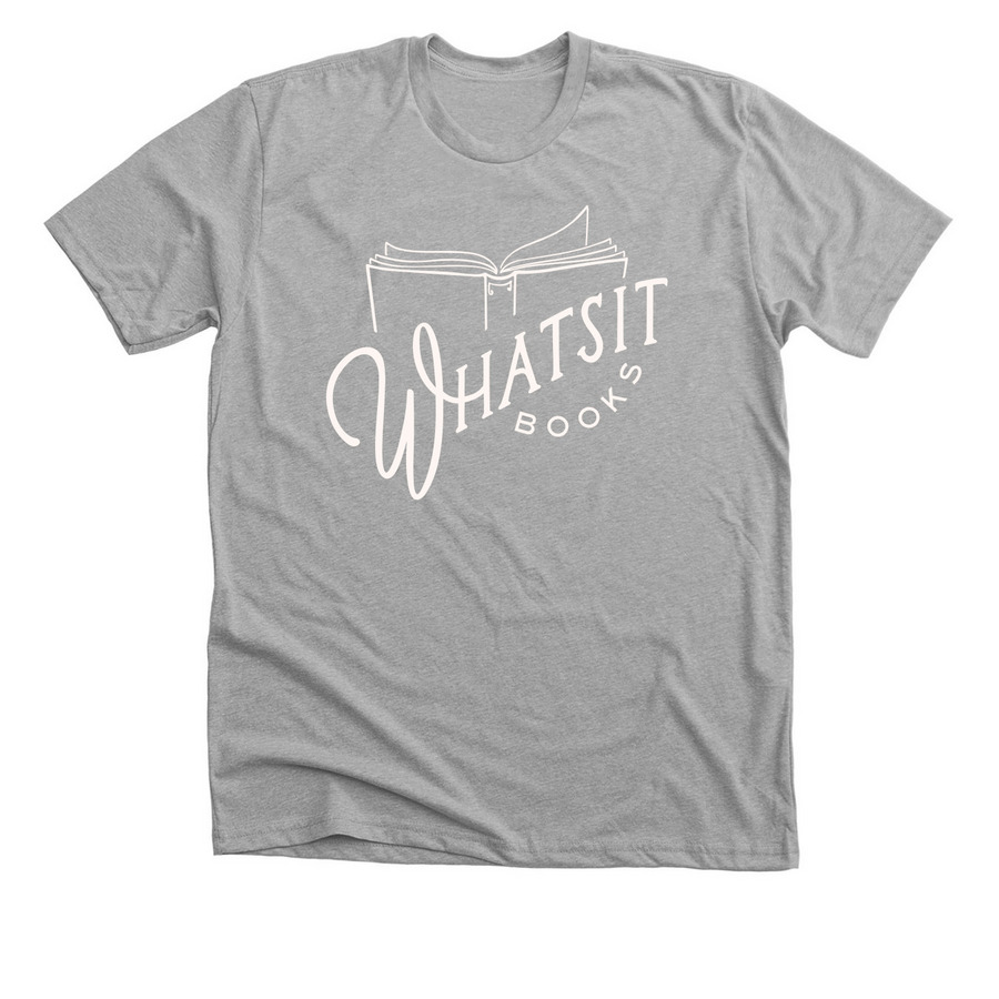 Whatsit Books Merch Shop, a Athletic Heather Premium Unisex Tee