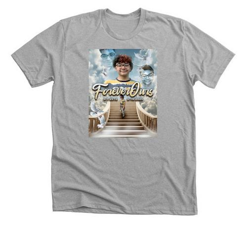 In Loving Memory Of Messiah, a Athletic Heather Premium Unisex Tee